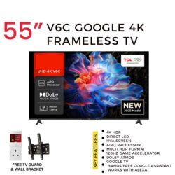 TCL 55″ V6C (New 2025) 4K HDR Google TV 55V6C