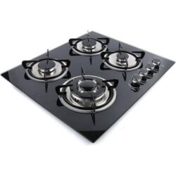 Bolesi built in hob cooker 4 gas burner tampered glass