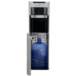 MIKA Water Dispenser, Floor Standing Bottom Load, Black and Silver MWD2802SBL