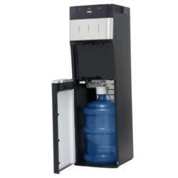 MIKA Water Dispenser, Floor Standing Bottom Load, Stainless Steel Black MWD2801SSB