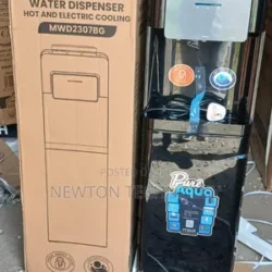 MIKA Water Dispenser, Standing , Hot, Normal & Electric Cooling (3 Taps), with Cabinet, Black & Grey MWD2307BG
