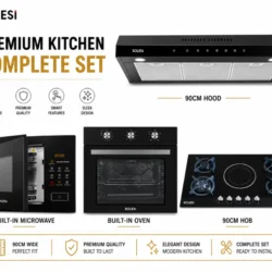 Bolesi 90cm Built-In Kitchen Set, Hob, Hood, Oven And Microwave Combo, Modern Luxury Kitchen Appliances