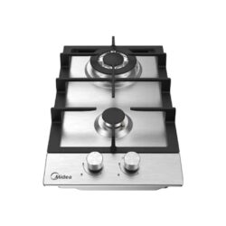 Midea 30CM Gas Hob, Stainless Steel Panel, Enamled Pan Support, Plastic Knob