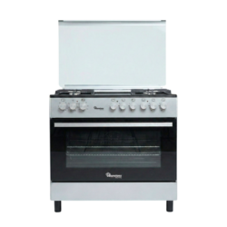 Ramtons 6Burners 4Gas+2Hotplates 90X60CM Silver Cooker RC/395