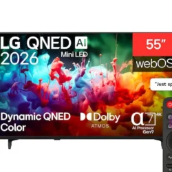 LG 55″ QNED MINI LED 4K TV 55QNED72B6T.AFKE – MAGIC REMOTE, SMART, WEBOS26, HDR10, α7 AI PROCESSOR GEN9